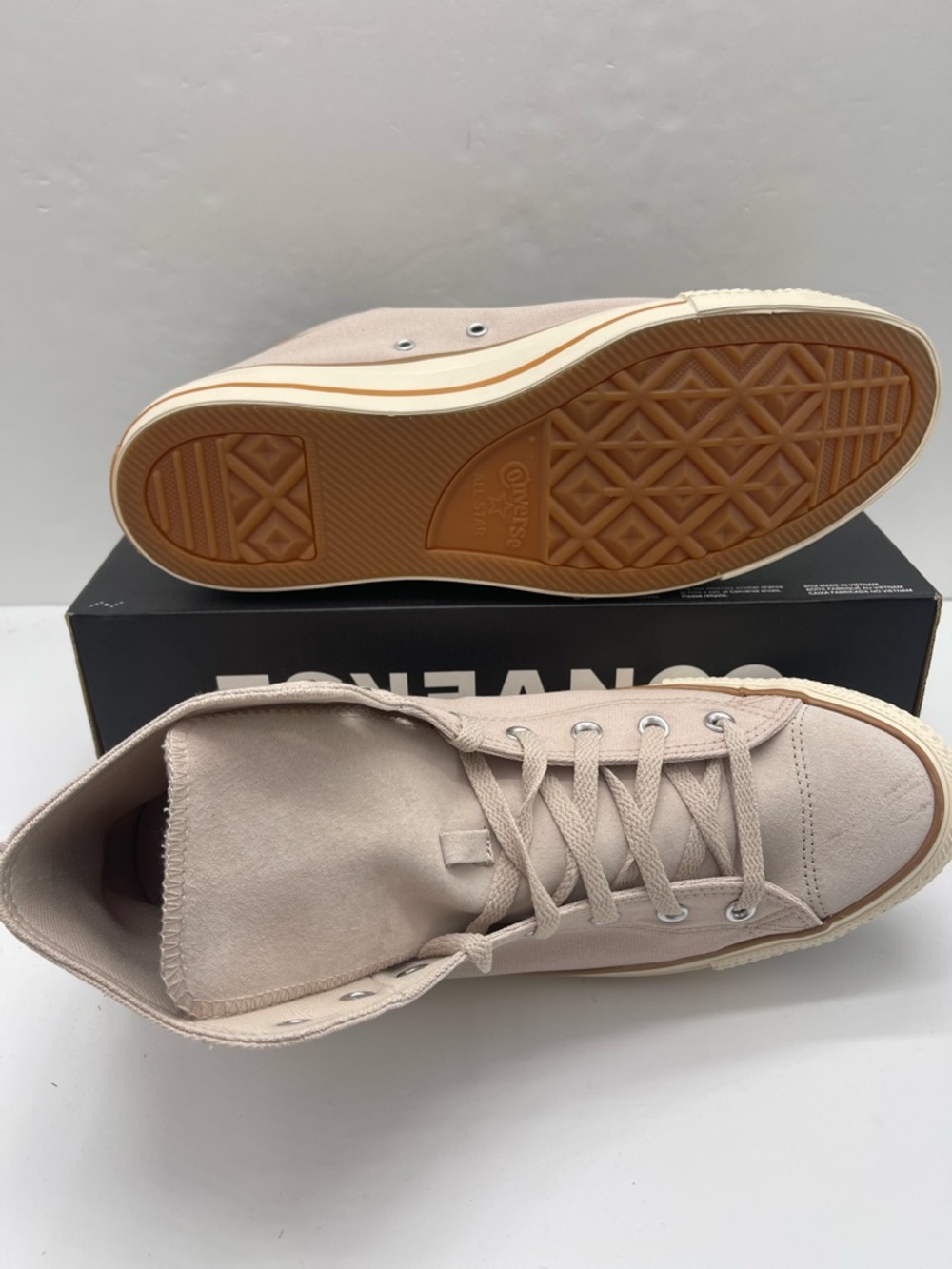 Converse Mens CTAS Hi Warm Clay Nachetta Beige A11454C High Top Sneakers Classic - Picture 3 of 16